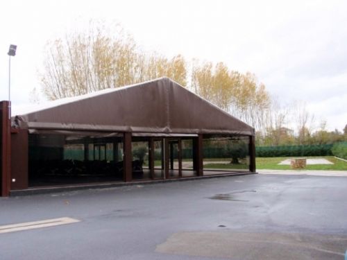 CARPA CON LONAS MARRON