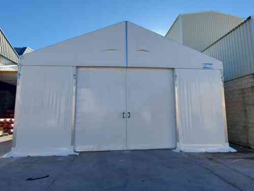 Carpa industrial con lonas